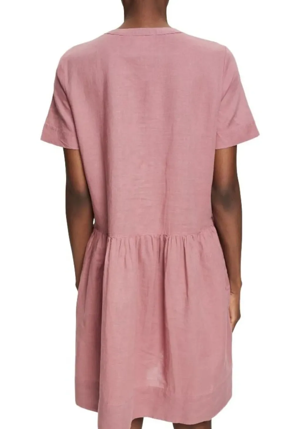 ESPRIT Kleid mit Knopfleiste aus Leinen-Mix 042EE1E315
