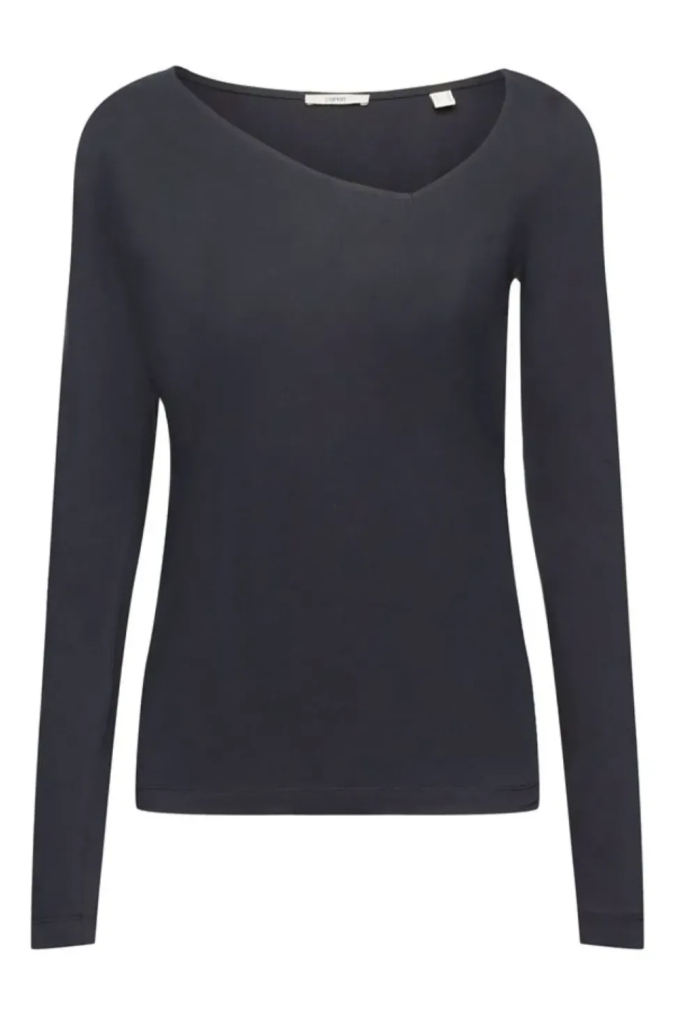 Esprit Longsleeve mit asymmetrischem Ausschnitt weiß, rot, schwarz S23 122EE1K314