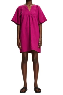 Esprit Minikleid, Baumwolle-Leinen-Mix pink S23 043EE1E316