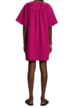 Esprit Minikleid, Baumwolle-Leinen-Mix pink S23 043EE1E316