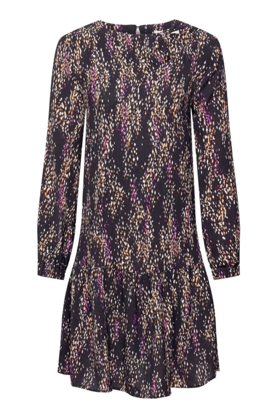 Esprit Minikleid mit Muster und Cut-out schwarz S23 102EE1E325
