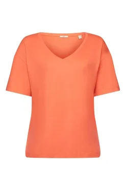 Esprit Oversize T-Shirt orange, schwarz S23 043EE1K325