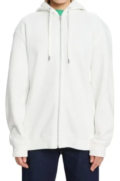 ESPRIT Recycelt: Oversize Hoodie Reißverschluss weiß, grau, schwarz S14 993EE1J310