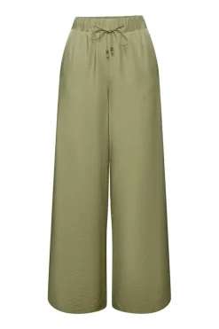 Esprit Satinhose mit weitem Bein grün S23 063EE1B304