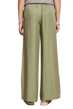 Esprit Satinhose mit weitem Bein grün S23 063EE1B304