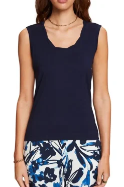 Esprit Tanktop mit Ausschnitt in Twist-Optik pink, blau S23 053EE1K310