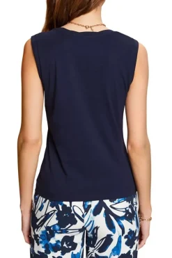 Esprit Tanktop mit Ausschnitt in Twist-Optik pink, blau S23 053EE1K310