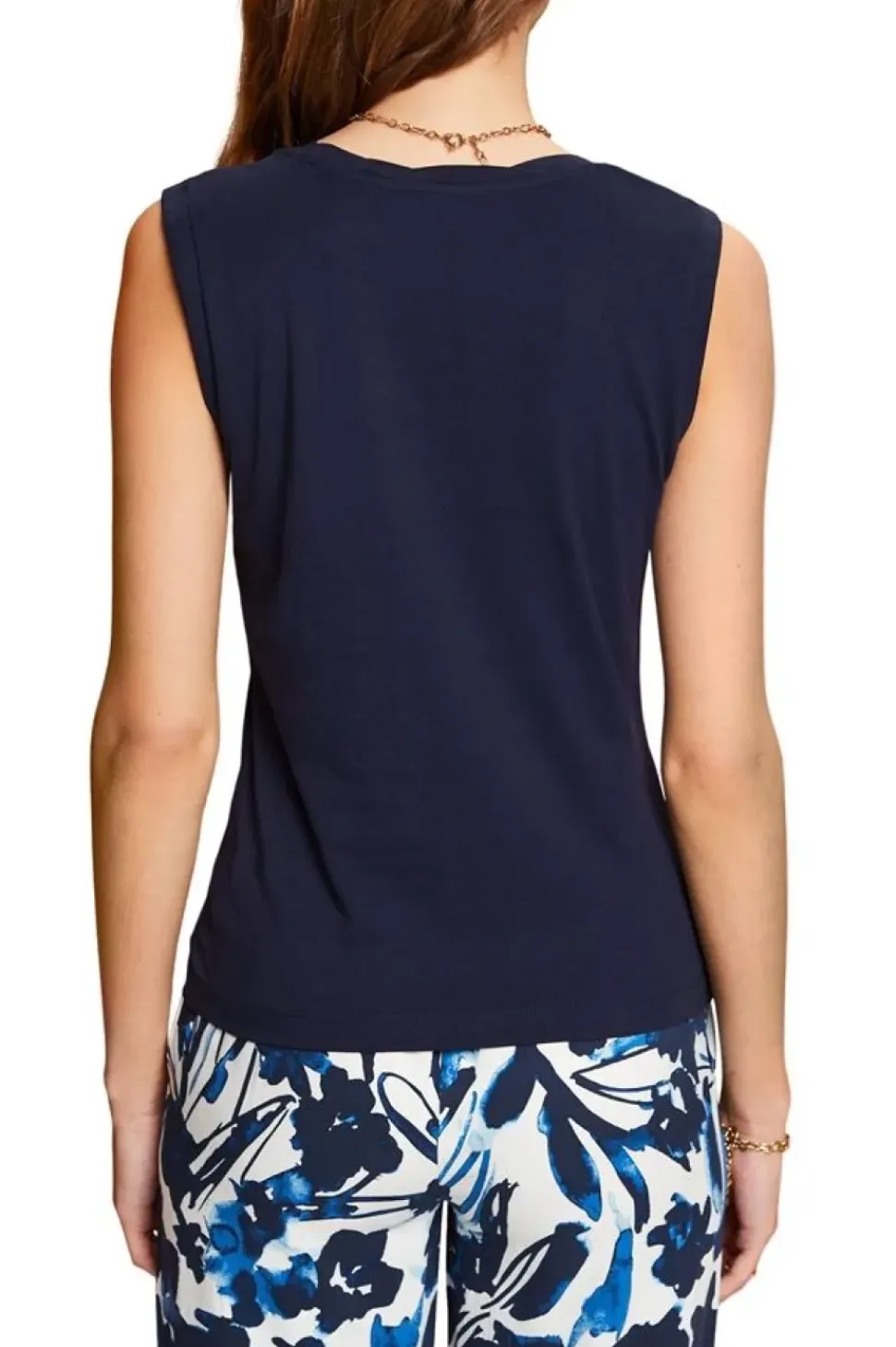 Esprit Tanktop mit Ausschnitt in Twist-Optik pink, blau S23 053EE1K310