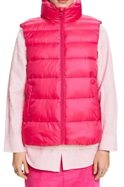 ESPRIT Weste thermoisolierende wasserabweisend weiß, pink S14 014EE1H301