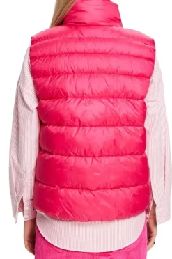 ESPRIT Weste thermoisolierende wasserabweisend weiß, pink S14 014EE1H301