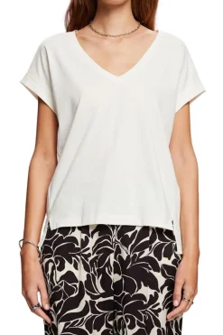Esprit Women Tshirt short sleeve weiß, beige, grün, schwarz S23 063EE1K302