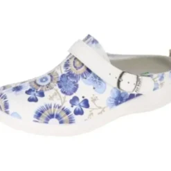 Fly Flot Hauschuh Pantolette gemustert weiß S12 855397