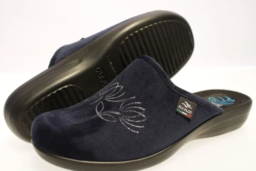 Fly Flot Hausschuh Hauspantolette blau 863867