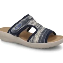 Fly Flot Hausschuh Pantoletette Textil blau S12 855414