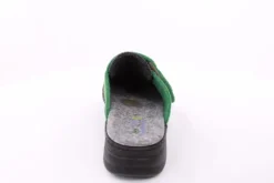 Fuß Bequem Damen Hausschuh Pantolette Wechselfußbett Klettverschluss grau S23 5027/01