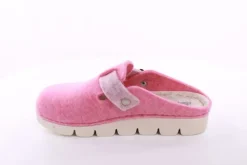 Fuß Bequem Damen Hausschuh Pantolette Zierschnalle rosa, blau S23 1100/01