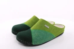 Fuß Bequem Damen Hausschuh Pantolette grün S23 106/01-184