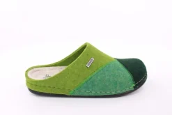 Fuß Bequem Damen Hausschuh Pantolette grün S23 106/01-184