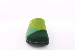 Fuß Bequem Damen Hausschuh Pantolette grün S23 106/01-184
