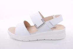 Fußbequem Damen Sandale Leder Wechselfußbett weiß S13 6006/1