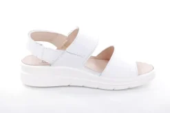 Fußbequem Damen Sandale Leder Wechselfußbett weiß S13 6006/1