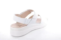 Fußbequem Damen Sandale Leder Wechselfußbett weiß S13 6006/1