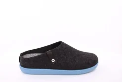 Fuß Bequem Herren Hausschuh Pantolette Wechselfußbett blau, schwarz S23 801/01