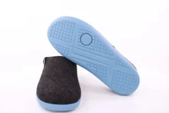 Fuß Bequem Herren Hausschuh Pantolette Wechselfußbett blau, schwarz S23 801/01