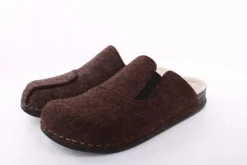 Fuß Bequem Herren Hausschuh Pantolette braun S23 602/01