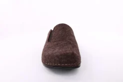 Fuß Bequem Herren Hausschuh Pantolette braun S23 602/01