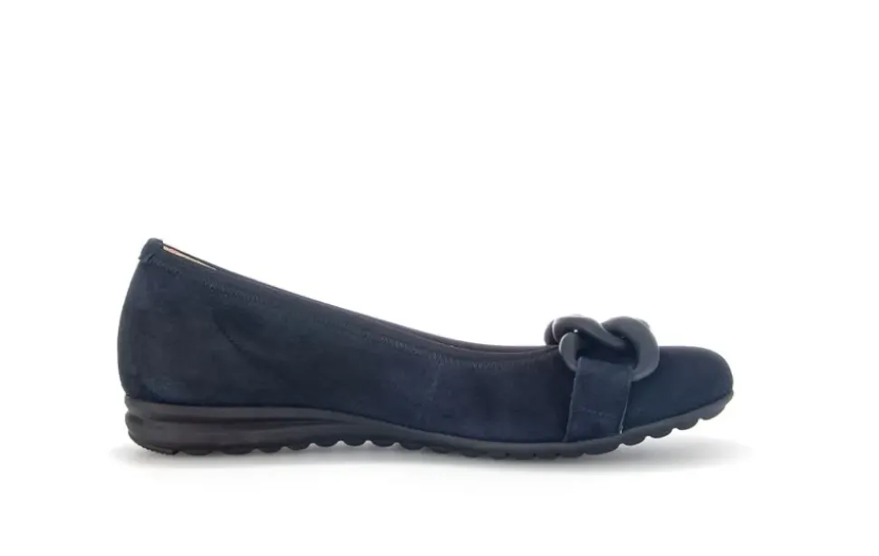 Gabor Ballerina Rauleder COMFORT-Mehrweite G blau S14 42.625.36