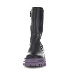Gabor Biker Boots Leder Warmfutter Wechselfußbett farbige Sohle schwarz S23 31.724.23