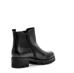 Gabor Chelsea Boots Leder Wechselfußbett derbe Sohle schwarz S23 31.710.27