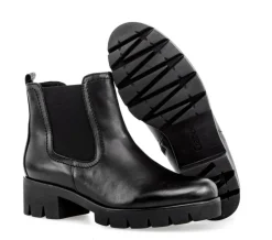 Gabor Chelsea Boots Leder Wechselfußbett derbe Sohle schwarz S23 31.710.27