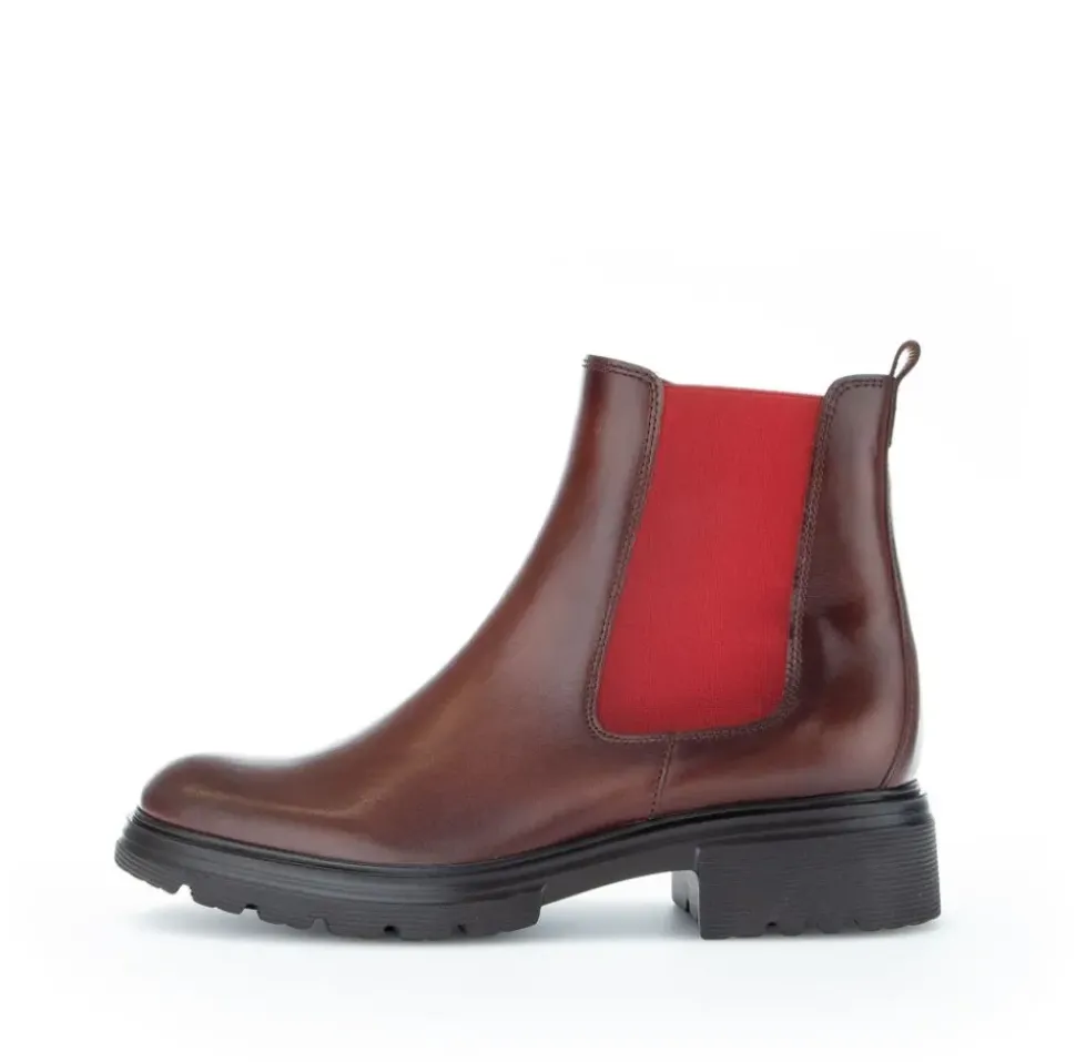 Gabor Chelsea-Boots Leder Wechselfußbett Reißverschluss braun S22 91.610.25
