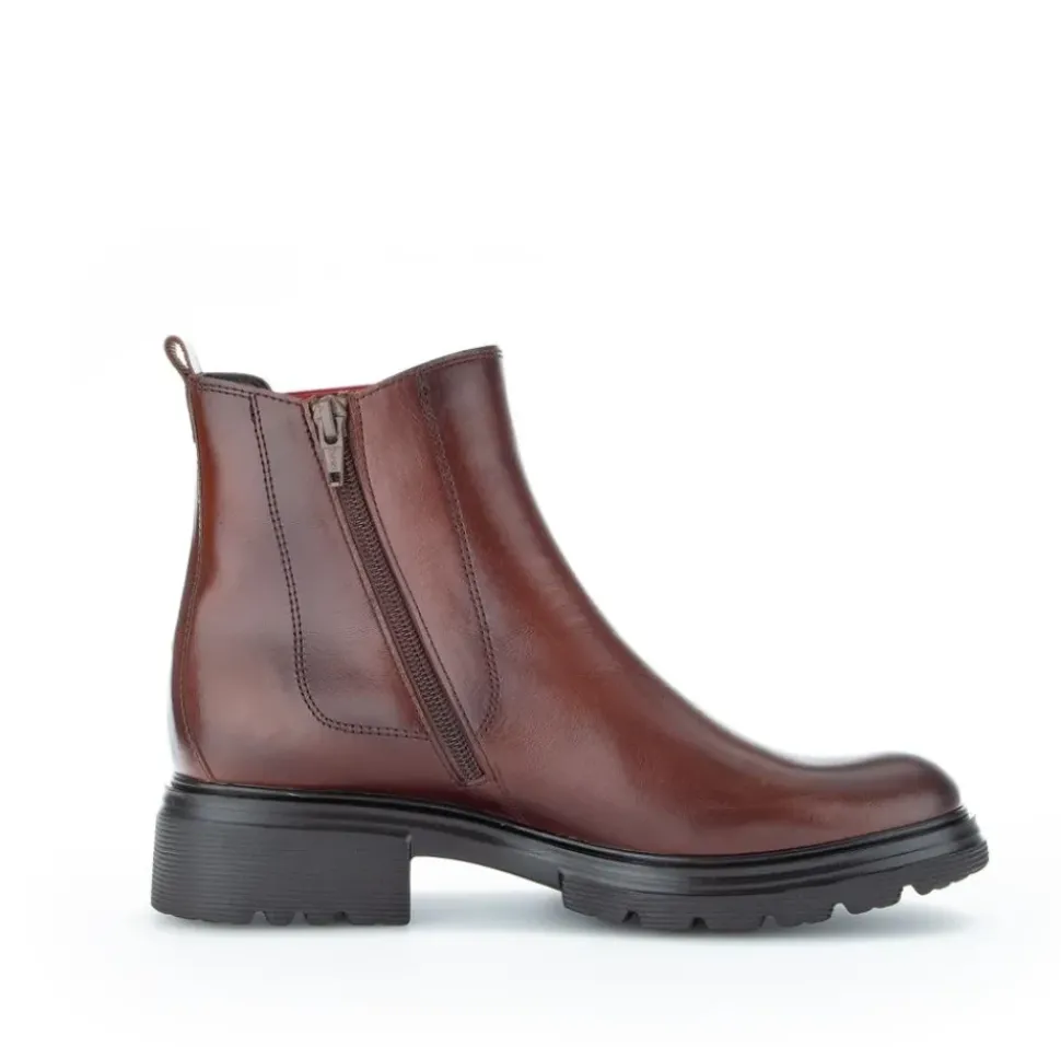 Gabor Chelsea-Boots Leder Wechselfußbett Reißverschluss braun S22 91.610.25