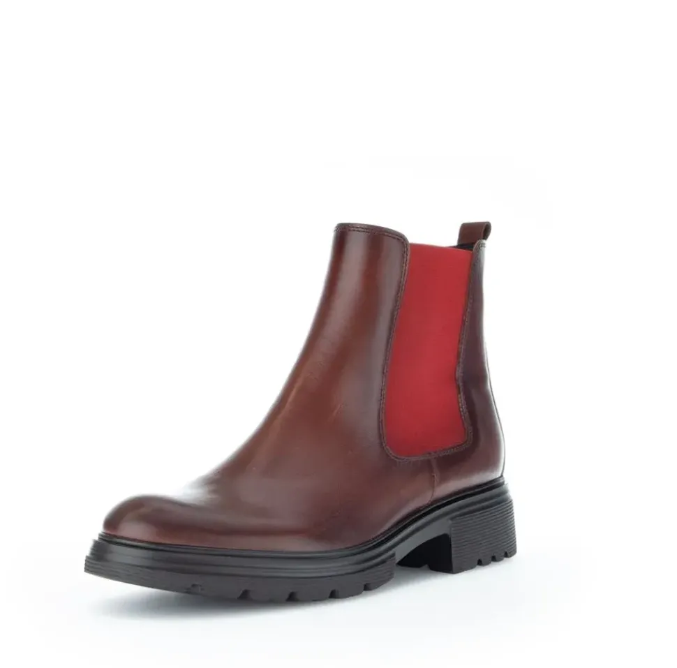 Gabor Chelsea-Boots Leder Wechselfußbett Reißverschluss braun S22 91.610.25
