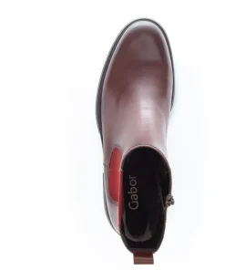 Gabor Chelsea-Boots Leder Wechselfußbett Reißverschluss braun S22 91.610.25