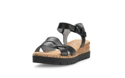 Gabor Damen Keilsandalette Leder COMFORT-Mehrweite G schwarz S14 42.704.57
