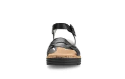Gabor Damen Keilsandalette Leder COMFORT-Mehrweite G schwarz S14 42.704.57