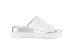 Gabor Damen Pantolette Leder Sägezahnsohle weiß S14 44.613.21
