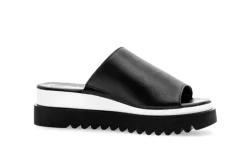 Gabor Damen Pantolette Leder Sägezahnsohle schwarz S14 44.613.27