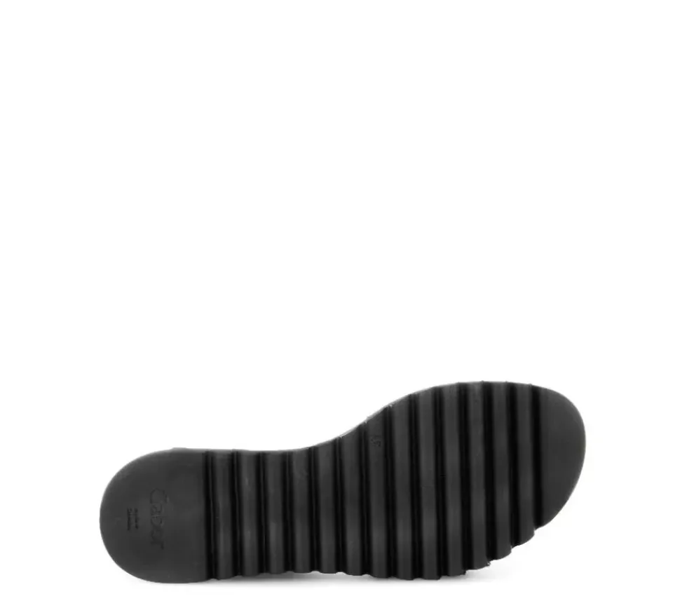 Gabor Damen Pantolette Leder Sägezahnsohle schwarz S14 44.613.27
