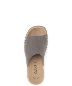 Gabor Damen Pantolette Rauleder grau S14 03.705.13
