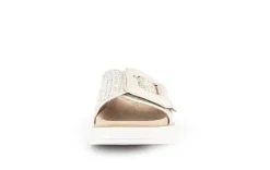 Gabor Damen Pantolette Zierschnalle Bastoptik beige S14 43.754.42