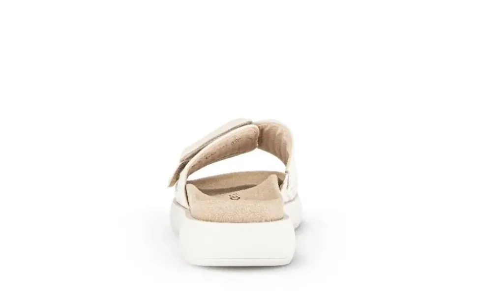 Gabor Damen Pantolette Zierschnalle Bastoptik beige S14 43.754.42