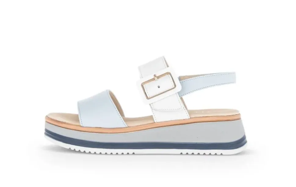 Gabor Damen Plateau Sandale COMFORT-Mehrweite G blau S14 42.744.56