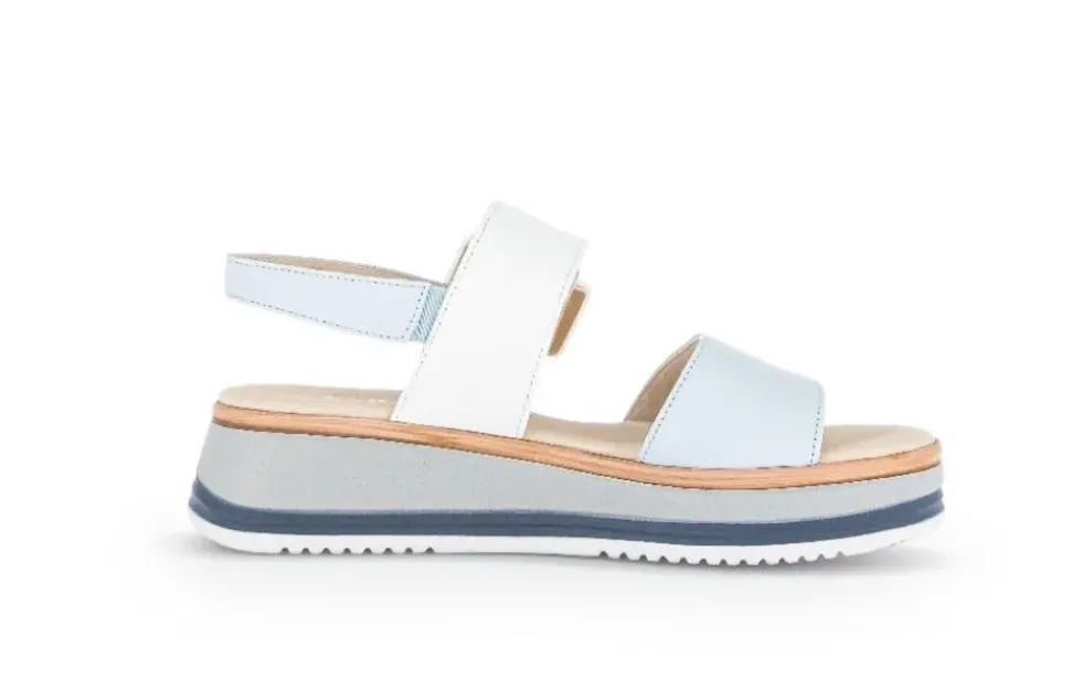 Gabor Damen Plateau Sandale COMFORT-Mehrweite G blau S14 42.744.56