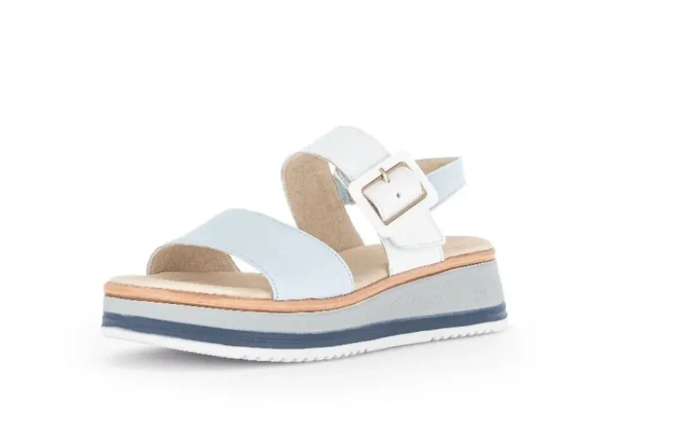 Gabor Damen Plateau Sandale COMFORT-Mehrweite G blau S14 42.744.56