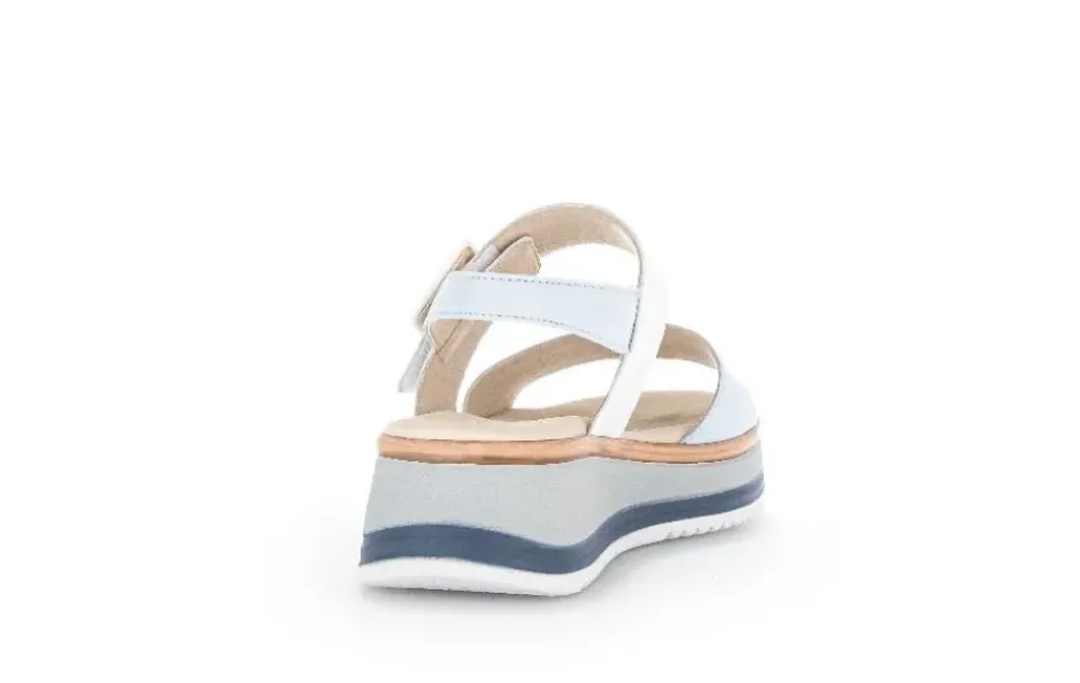 Gabor Damen Plateau Sandale COMFORT-Mehrweite G blau S14 42.744.56